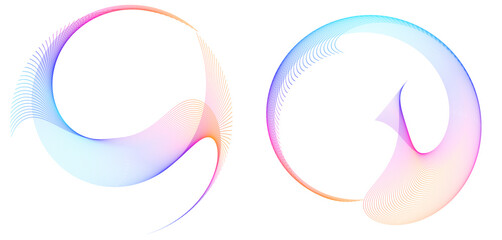 Poster - Abstract gradient swirls in digital art style — dynamic shapes for design, cosmetics, technology, sports, and music. Vibrant color transitions, perfect for backgrounds, logos, and branding.