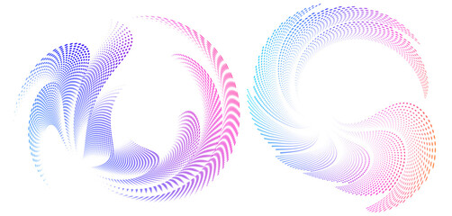 Fototapete - Abstract gradient swirls in digital art style — dynamic shapes for design, cosmetics, technology, sports, and music. Vibrant color transitions, perfect for backgrounds, logos, and branding.