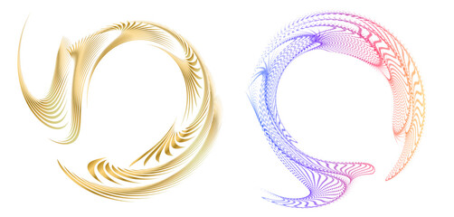 Poster - Abstract gradient swirls in digital art style — dynamic shapes for design, cosmetics, technology, sports, and music. Vibrant color transitions, perfect for backgrounds, logos, and branding.
