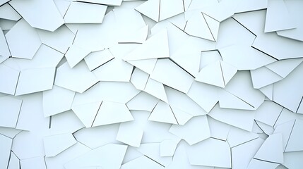 Aufkleber - abstract white facets with sharp edges in geometric arrangement