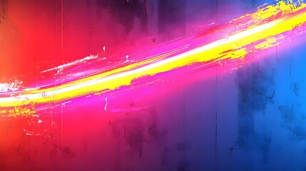 Poster - Vibrant Abstract Background with Colorful Brush Strokes and Light
