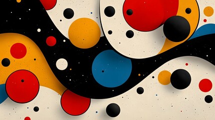Poster - Vibrant Abstract Design with Colorful Shapes and Fluid Forms