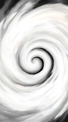 Fototapete - Abstract grayscale vortex swirling pattern. High contrast monochrome image with dynamic spiral motion. Shades of white, gray and black create a sense of movement and energy.