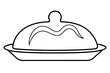 © Rubayed - Abstract Outline of Butter Dish for Breakfast Illustrations