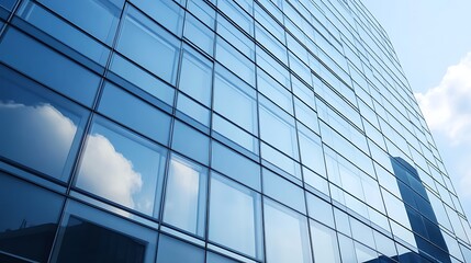 Aufkleber - High-resolution close-up of a corporate skyscraper showcasing modern architecture and design.