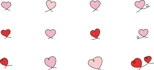 Heart continuous line drawing. Single hand drawn contour heart, love, romance, wedding. Shape heart lineart. Single lineart sketch heart. Symbol love. Heart fashion Simple icon on white background.