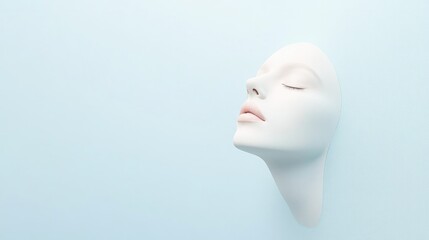 Poster - capture plastique aesthetic portrait on solid smooth background