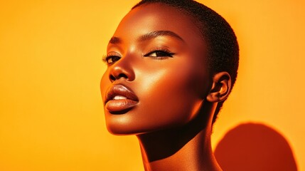 Poster - capture plastique aesthetic portrait on solid smooth background