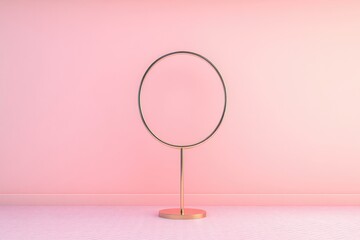 Poster - minimalist 3d wedding decor sculpture set against plain pastel background focus on clean lines and elegant symmetry