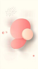 Poster - Modern gradient background with geometric shapes and halftone elements