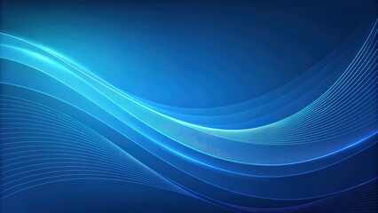 Poster - abstract blue wave background with flowing lines, creating a sense of movement and energy