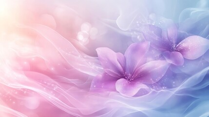 Wall Mural - beautiful flowers are shown in a dreamy artistic abstract composition