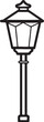 © 69creativedesigner - street lamp line art, black outline, vector and illustration, coloring book page line art drawing
