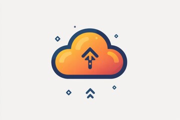 Poster - Cloud upload illustration showcasing modern technology and data transfer