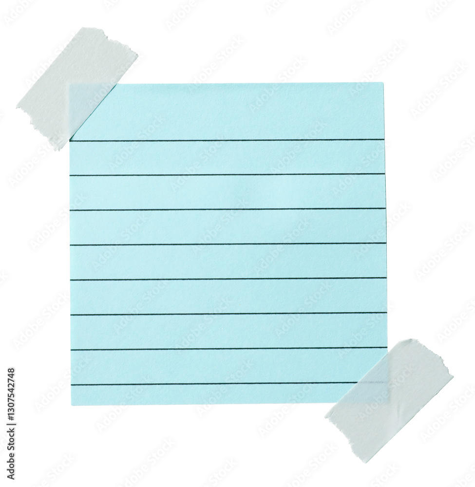 Empty note paper mockup. Message reminder card template isolated on ...