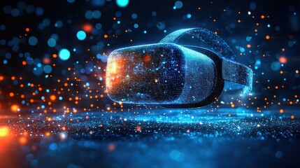 Poster - Virtual Reality Headset in a Futuristic Setting