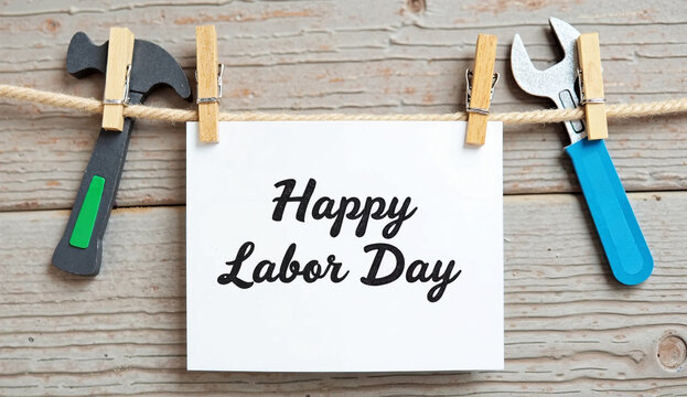 Happy Labor Day – Celebratory Greeting Card Design & Background