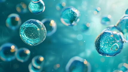 Poster - The display illustrates the fascinating characteristics of stem cells in a vibrant environment.