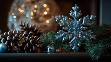 Wall Mural - Snowflake Close-Up