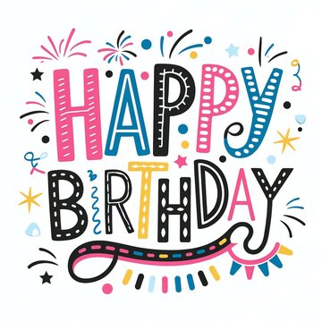 Happy Birthday Typography Design