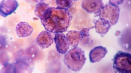 Poster - This Microscope view of pluripotent stem cells showcases their structure and therapeutic potential.
