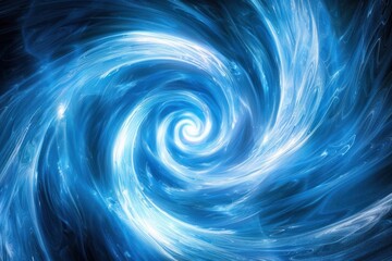 Poster - A mesmerizing vortex spins with electric blue and white streaks, creating a captivating gravity pull effect