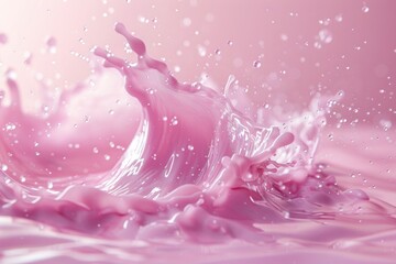 Poster - Delicate droplets of pastel colors captured mid-air create a vivid, expressive splash reflecting beauty and movement