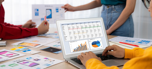 Poster - business data dashboard provide business intelligence analytic for marketing strategy planning brisk