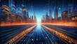 © Thomas - digital cityscape exploring data streams with intense focus