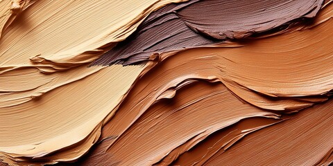 Poster - Abstract texture of layered paint showcasing warm earth tones in a creative artistic display
