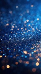 Poster - Shimmering blue and gold glitter creating a mesmerizing backdrop at an evening celebration