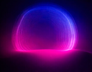 Poster - abstract neon colour grade on dark background