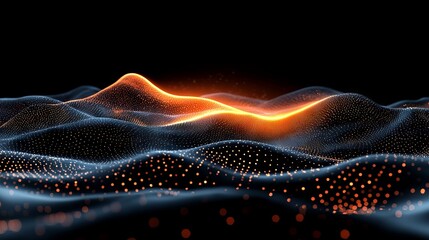 Poster - Dynamic high-tech digital connections interweave into a mesmerizing web, illuminated by complex glowing patterns