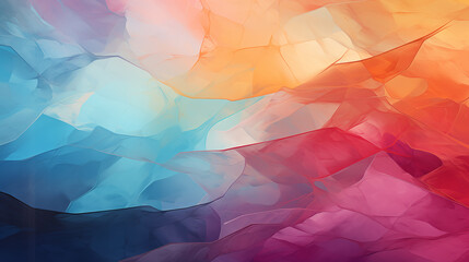 Canvas Print - abstract colorful background with triangles
