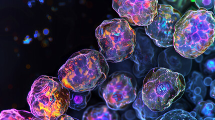 Poster - This Stem cells in a dynamic arrangement highlight their role in regeneration and therapy.