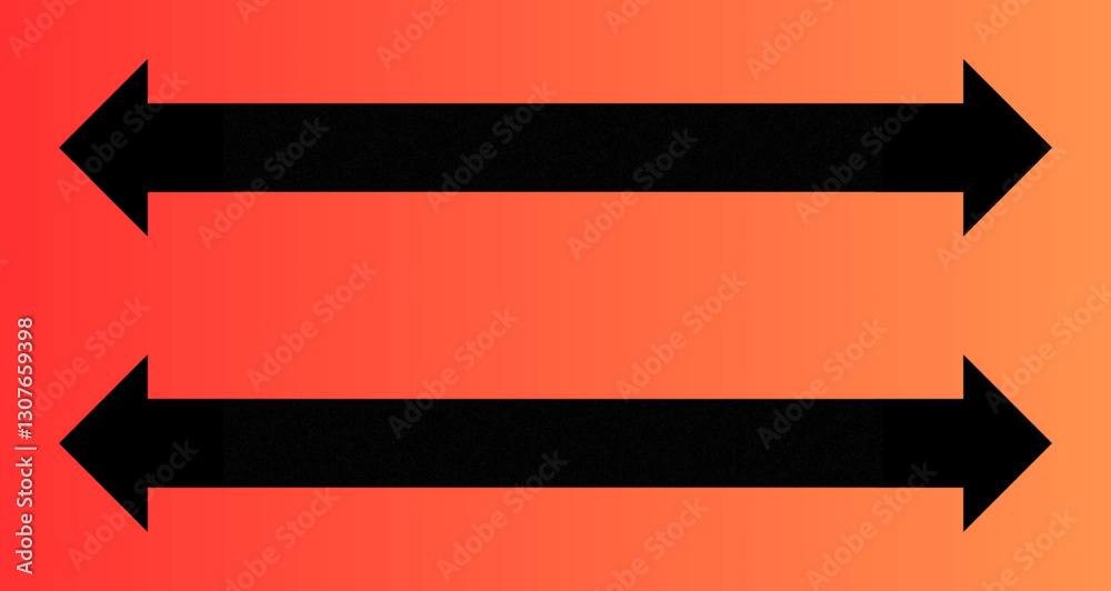 Two Arrows in Contrasting Colors for Clarity Stock Vector | Adobe Stock