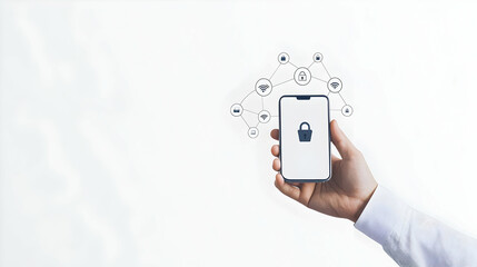 Aufkleber - Secure Mobile Application Concept with Digital Lock Symbol