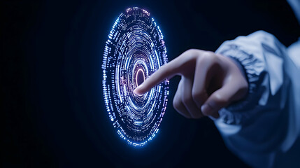 Poster - Futuristic Interface Interaction with Touchscreen Technology Display