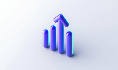 Poster - Modern Digital Graph Icon Representing Growth and Progress in Business