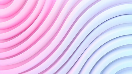 Poster - Soft Pink and Blue Wavy Lines Abstract Background Design