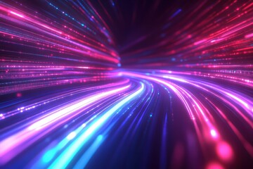 Poster - Dynamic abstract background showcasing vibrant technology innovation and digital flows