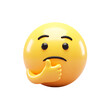 © Foyez Ullah - Thinking Emoji 3D Render on Transparent Background
