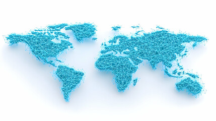 Poster - Abstract Global Network Connection Representing International Data Flow