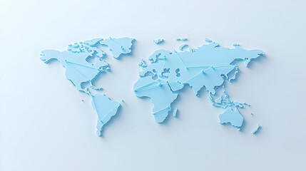 Poster - Abstract Blue World Map Design for Modern Visuals and Concepts