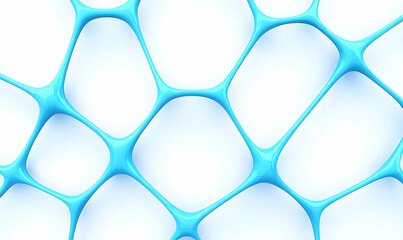 Poster - Abstract Blue Organic Structure with Soft Curves and Light Background