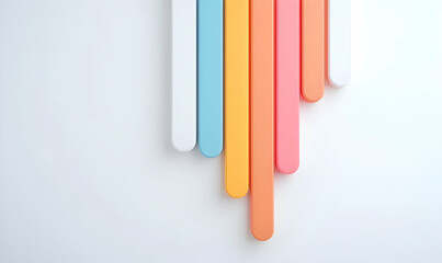 Poster - Colorful Vertical Lines in Modern Abstract Art Design on Wall