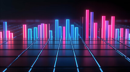 Poster - Modern Digital Visualization of Abstract Sound Wave Patterns