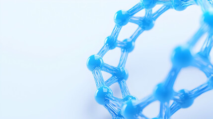 Poster - Blue Molecular Structure on Light Background for Scientific Themes