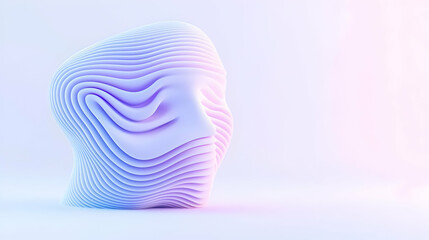 Poster - Abstract Sculpture of a Faceless Figure with Smooth Waves