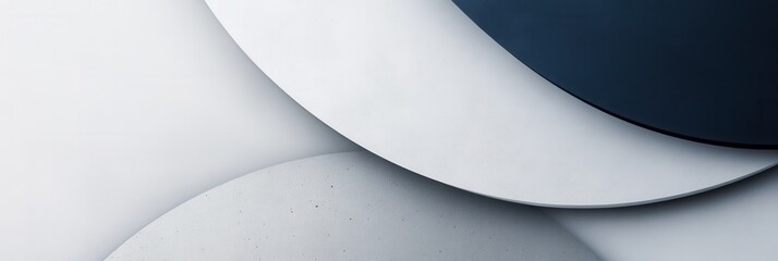 Leinwandbilder - Modern minimalist backdrop featuring geometric lines in soft gray and navy blue with golden ratio composition for balanced design Generative AI